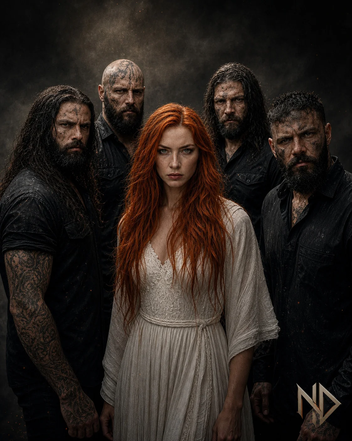 Formal vertical studio portrait of Nocelis Dawn